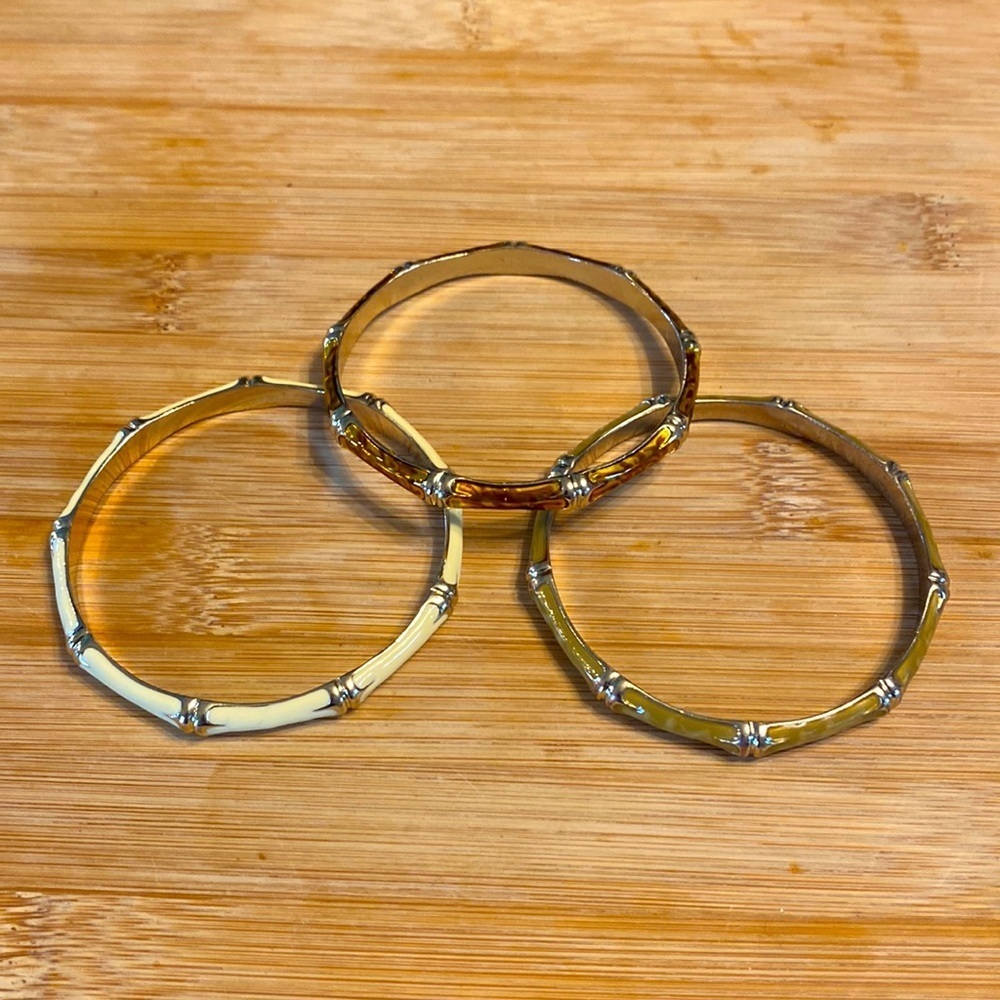 set of 3 silver bangles